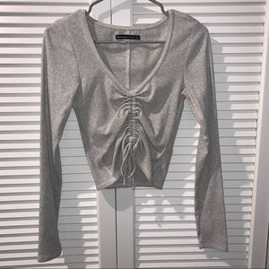 Abercrombie ruched long sleeve